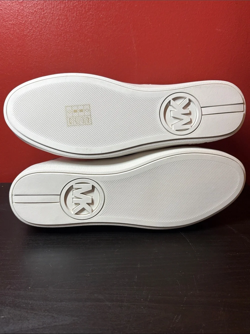Michael Kors White Sneakers with Light Blue Laces